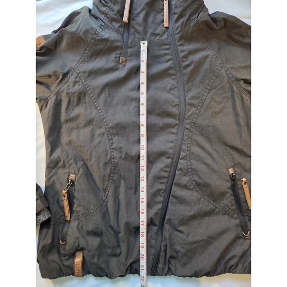 Naketano Brave New World Women's Windbreaker Size Large Black Cotton Blend - Picture 4 of 7